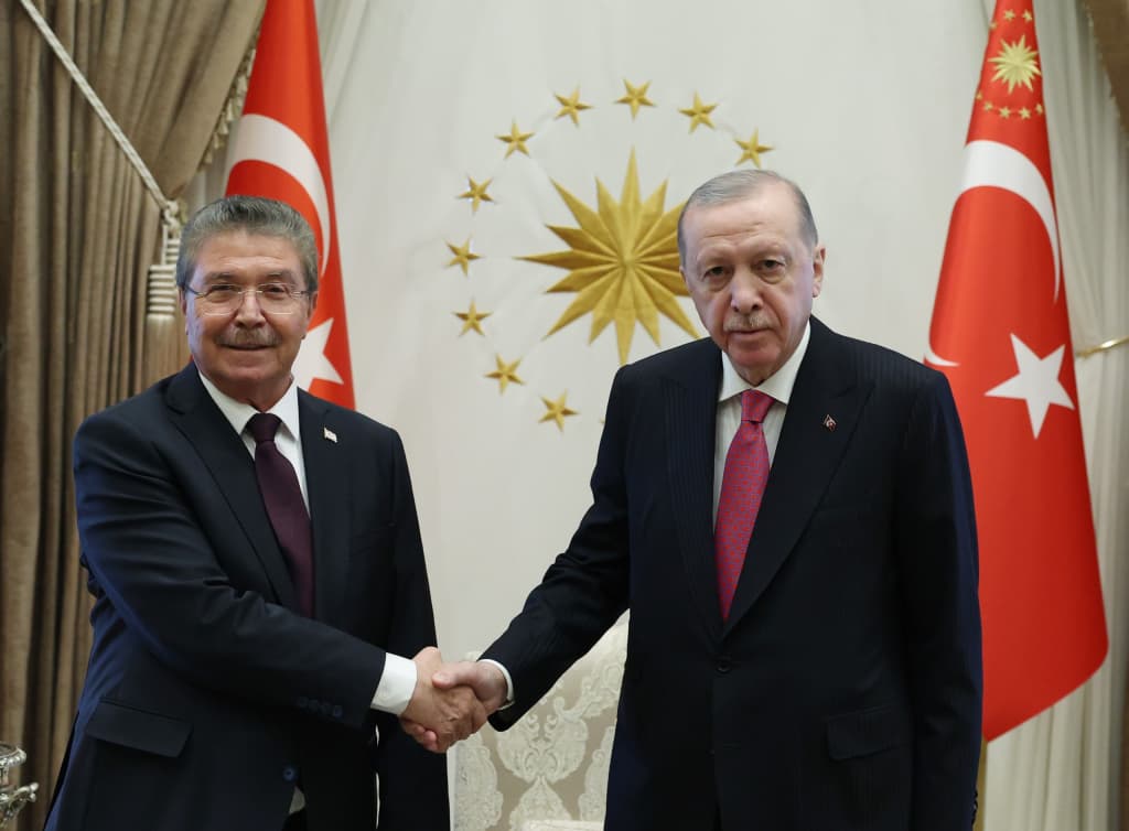Cumhurbaşkanı Erdoğan, KKTC Başbakanı Ünal Üstel'i kabul etti