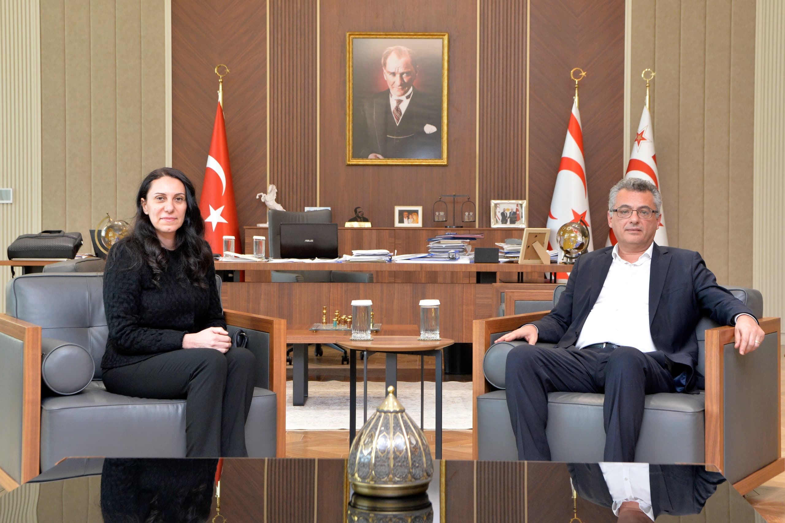 Cumhurbaşkanı Tufan Erhürman, KKTC Strasbourg Temsilcisi Selda Çimen'i kabul etti